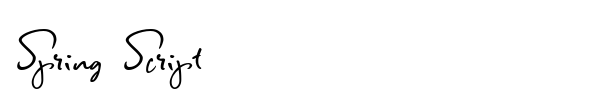 Spring Script font preview
